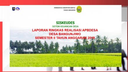 LAPORAN RINGKAS REALISASI APBDESA SEMESTER II TA 2019